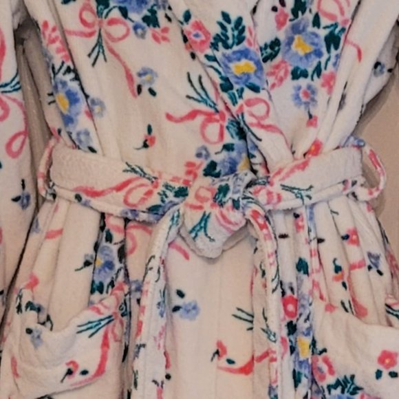 Pierre Cardin Floral Print Bathrobe Size Medium - Picture 4 of 9